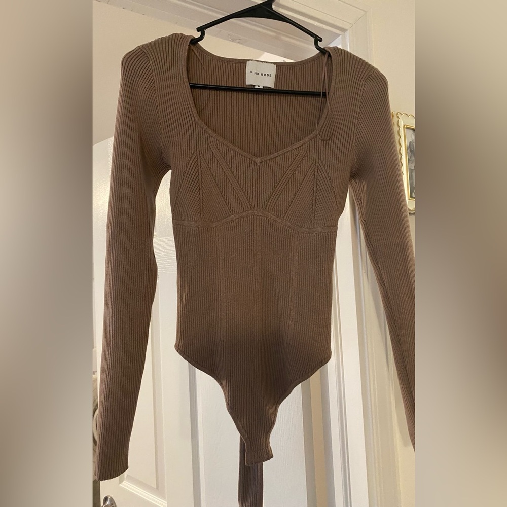 Womens long sleeve knit body suit
